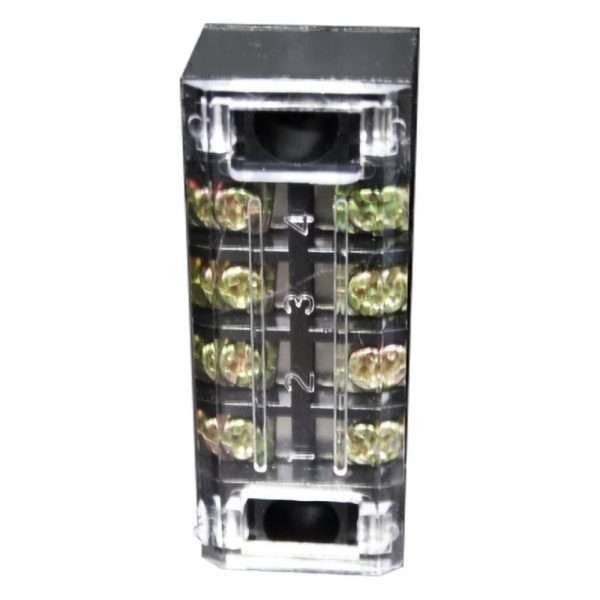 BORNERA NEGRA CON TAPA 4 POLOS CAMSCO 15A