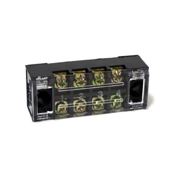 BORNERA NEGRA CON TAPA 4 POLOS CAMSCO 15A