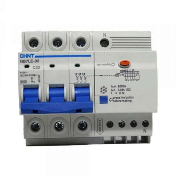 BREAKER DIFERENCIAL RIEL 3P+N 32A CHINT