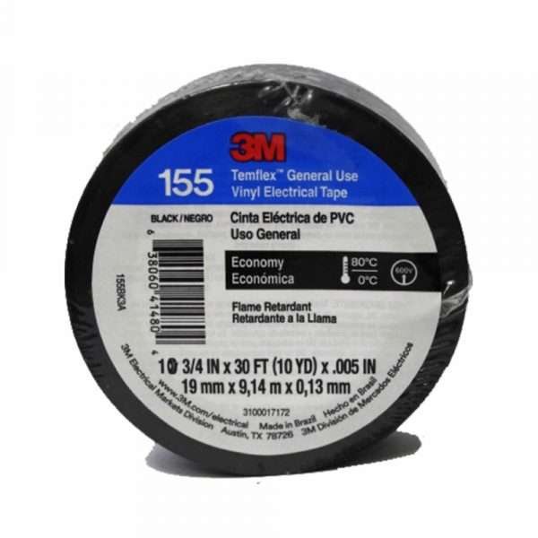 CINTA AISLANTE TEMFLEX 3M - 10YD NEGRA