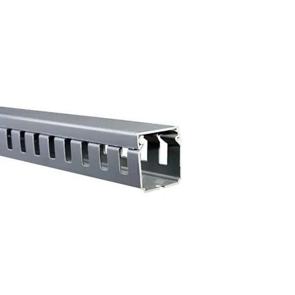 DX CANALETA RANURADA 40X40 GRIS 2MT 10062
