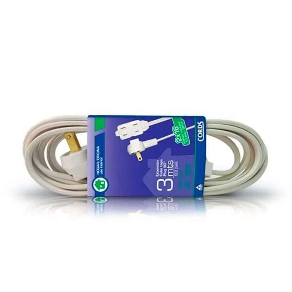 EXTENSION INCABLE 3M 2X16 BLANCA