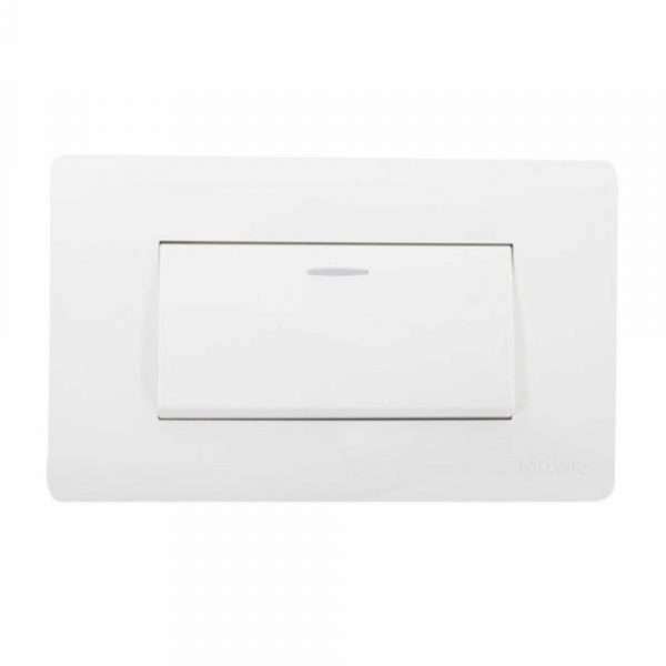 INTERRUPTOR SIMPLE CONMUTADO 10A 125/250V BLANCO AQUA