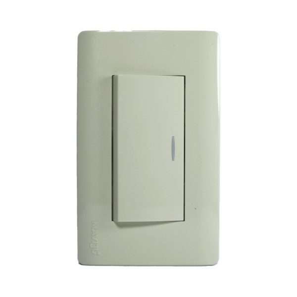 INTERRUPTOR SIMPLE 10A 125/250V MARFIL AQUA