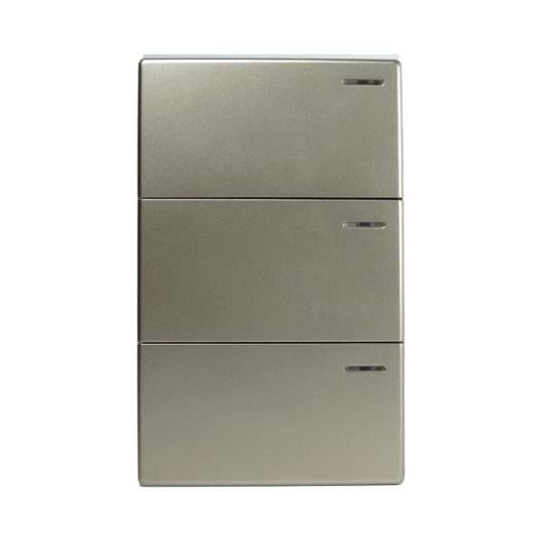 INTERRUPTOR TRIPLE L/P 10A 125/250V CHAMPAGNE OPTI