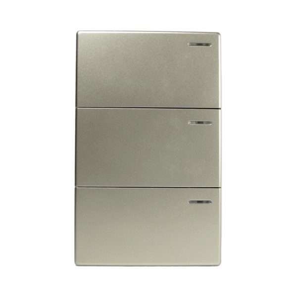 INTERRUPTOR TRIPLE L/P 10A 125/250V CHAMPAGNE OPTI
