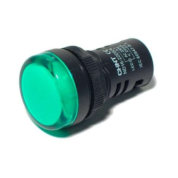 LUZ PILOTO CHINT ND16-22D/4 22MM VERDE