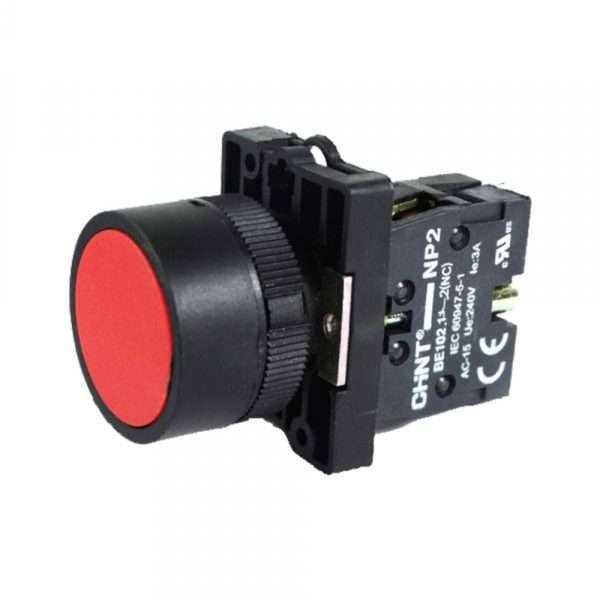 PULSANTE CHINT NP2-EA42 NC ROJO
