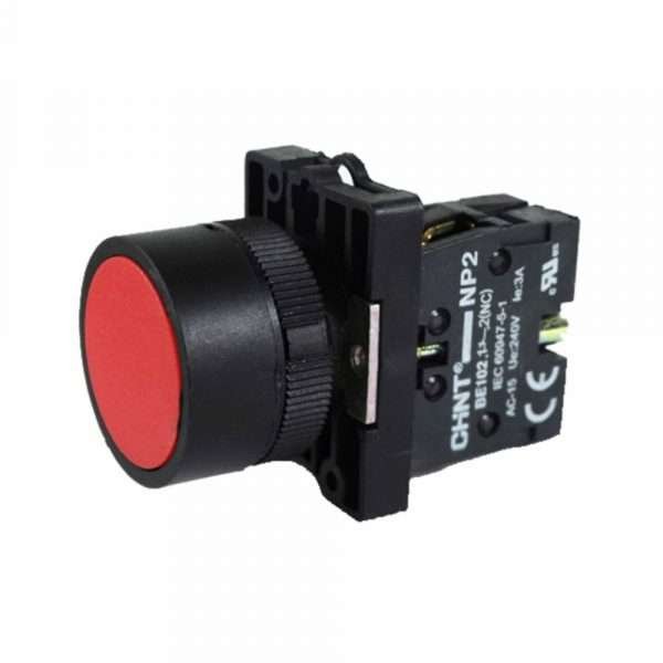 PULSANTE CHINT NP2-EA42 NC ROJO