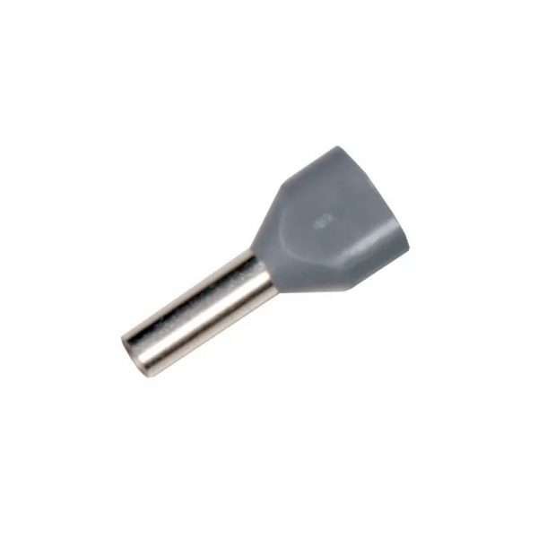 TERMINAL PUNTERA DOBLE CHINT GRIS (2X12 AWG)