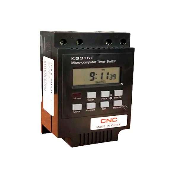 TIMER PROG. SEMANAL 24H 110-220V CNC MULTIV KG316 NEGRO