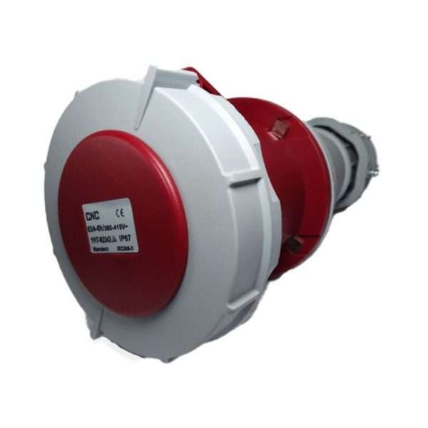 TOMA AEREO ROJO IP67 CNC 63A 3P+T 415V