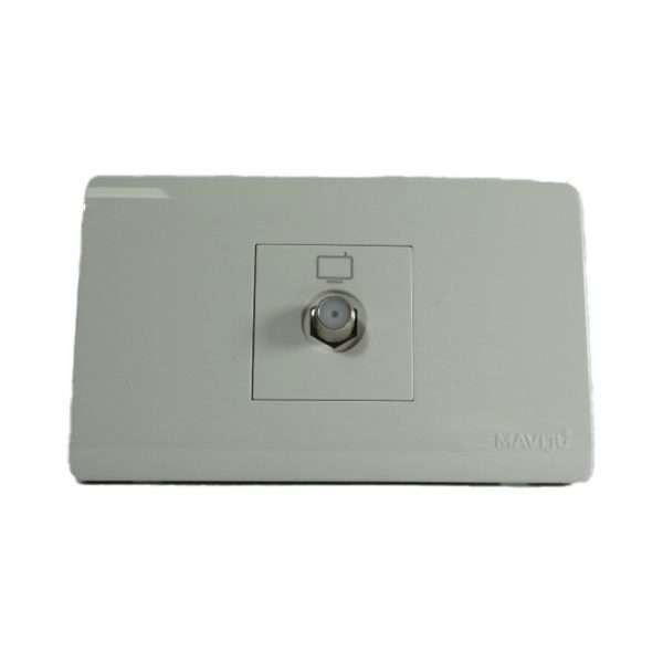 TOMA JACK TV COAXIAL BLANCO AQUA