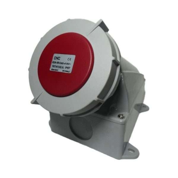 TOMA SOBREPUESTA ROJA IP67 CNC 63A 3P+T 415
