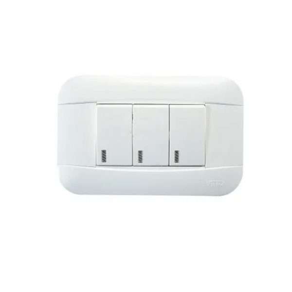 VETO INTERRUPTOR TRIPLE BLANCO VIV13022